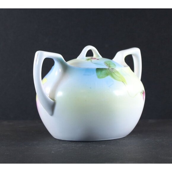 Sugar Bowl and Lid by Meito China Hand Painted Japan 1950s - Picture 4 of 14